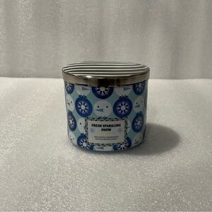 Bath and Body Works afresh Sparkling Snow 3-Wick Candle